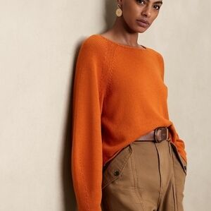 Banana Republic Chunky Boat Neck Sweet Ginger Sweater Sz S